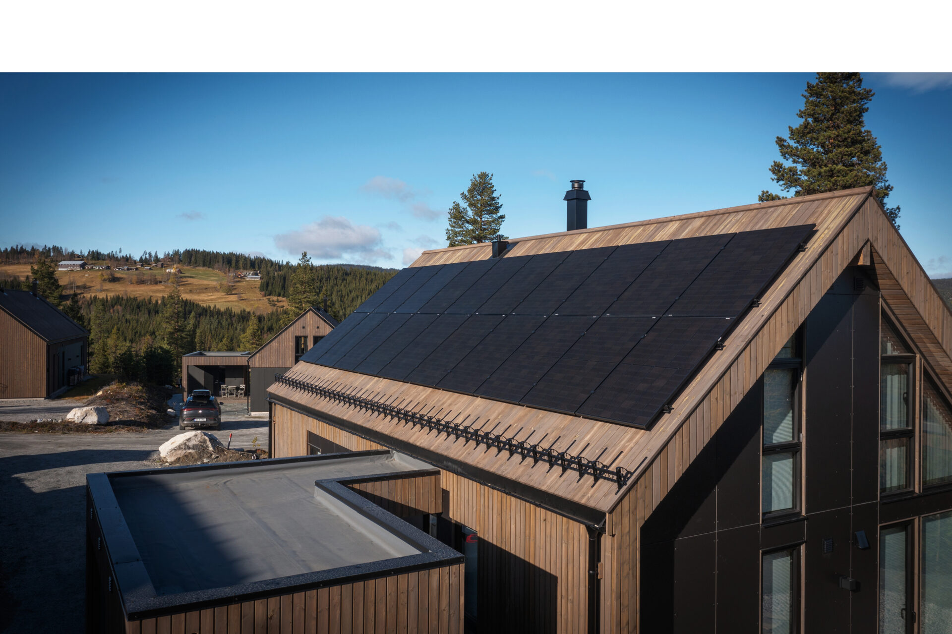 Solcellepaneler til hytte